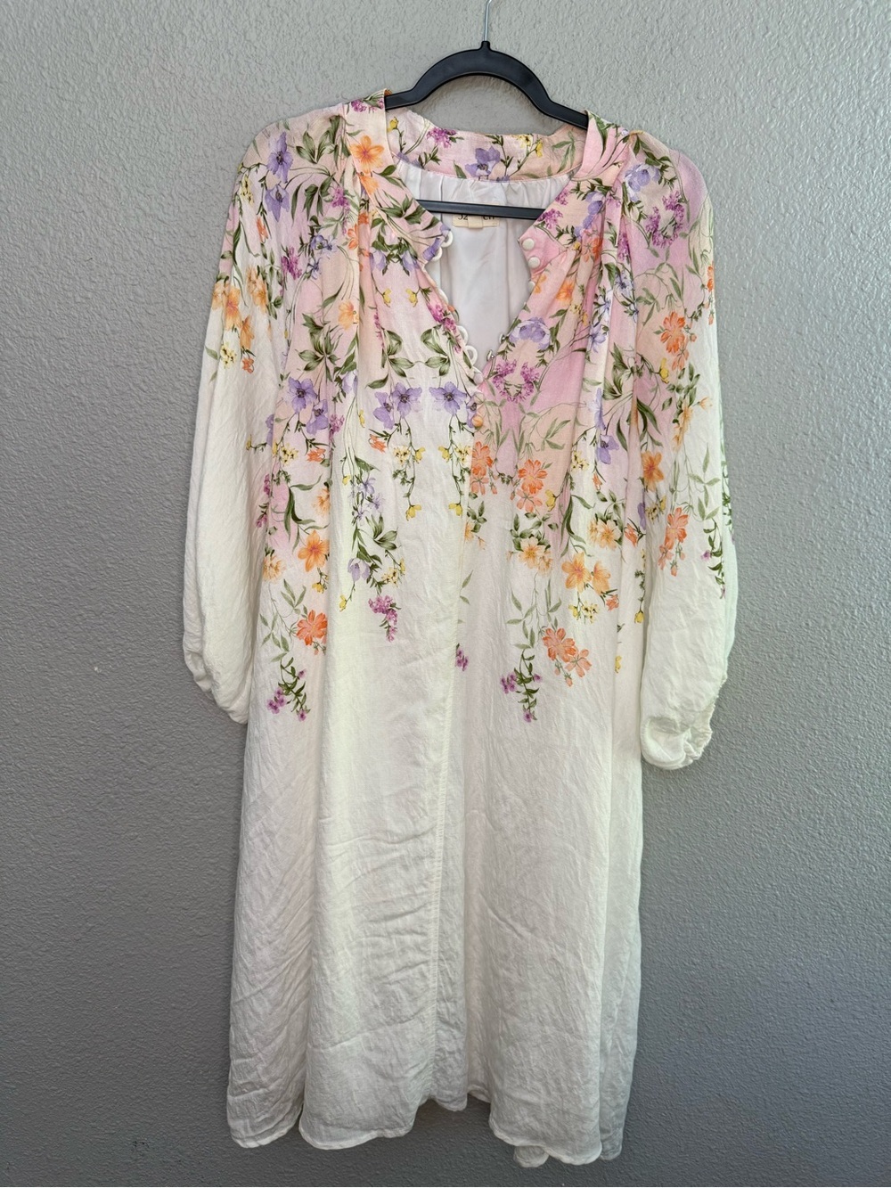 52seven Floral Mock Neck Midi Dress Size 22W